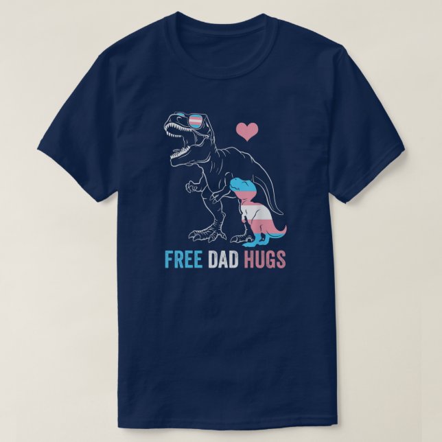 T-shirt Mens Trans papa gratuit serres Dinosaur Rex Daddy (Design devant)