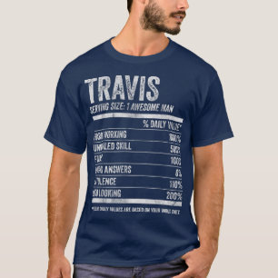 T-shirt Mens Travis Nutrition Nom personnalisé Funny Nam