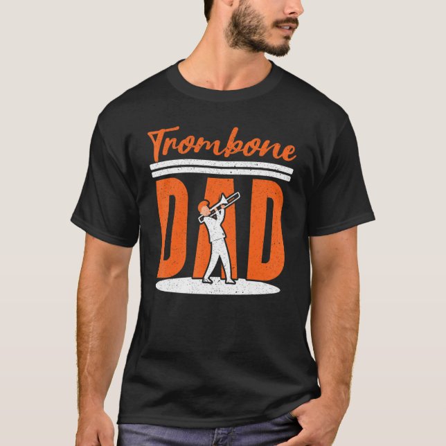 T-shirt Mens Trombone Dad Trombonist Musician Instrumental (Devant)