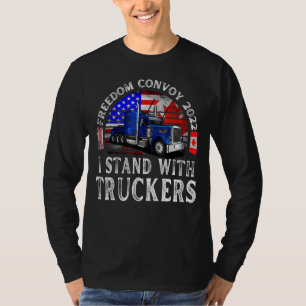T-shirt Mens Trucker Support I Stand With Truckers Freedom