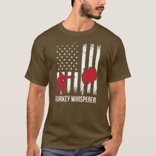 T-shirt Mens Turkey Whisperer Turkey Hunter Loves Hunting