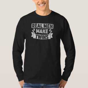 T-shirt Mens Twins Baby Père Fête des pères Fête des pères