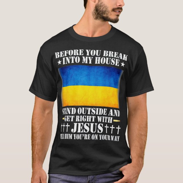 T-shirt Mens Ukrainian Flag National Ukraine Ukrainijina C (Devant)