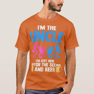 T-shirt Mens Uncle ici pour la mer et la bière Genre Revea