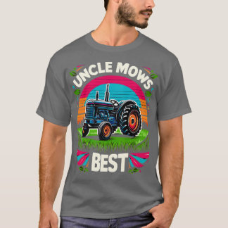 T-shirt Mens Uncle Mows Meilleure pelouse e Papa Mwing Onc