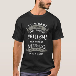 T-shirt Mens Une Fois Avec Des Professionnels Barbecue Mon