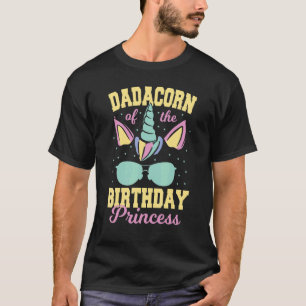 T-shirt Mens Unicorn Daddy Of The Birthday Girl Papa Papa