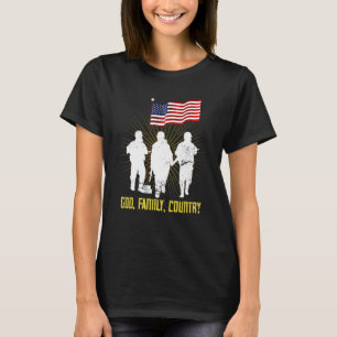 T-shirt Mens Us Drapeau 4 juillet Patriotique American Sol