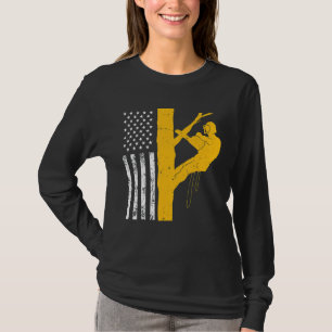 T-shirt Mens Us Flag Tree Climat