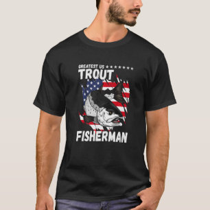 T-shirt Mens Us Trout Fishman Artwork American Trout Fis
