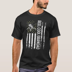 T-shirt Mens Usa Reel Cool Grand-Père Pour Papa Pêche Frai