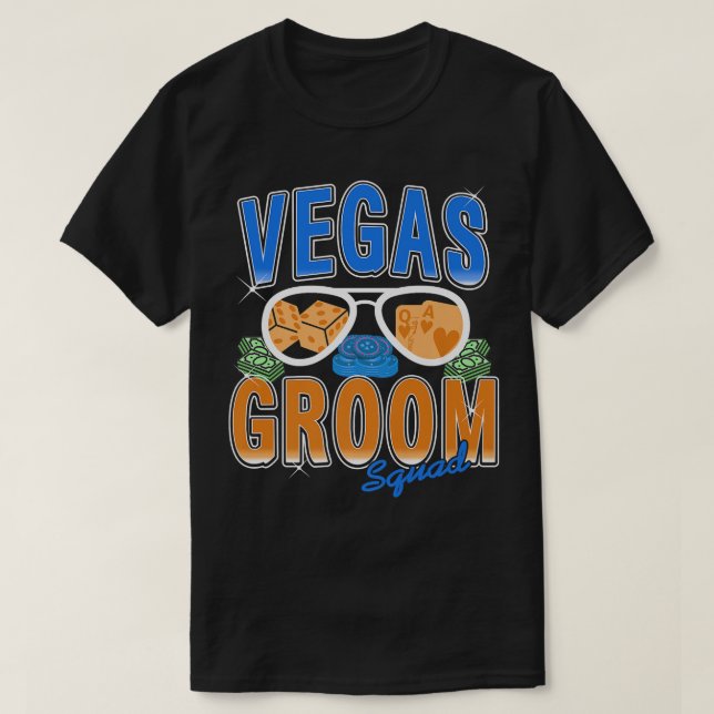 T-shirt Mens Vegas Groom Squad Bachelor (Design devant)