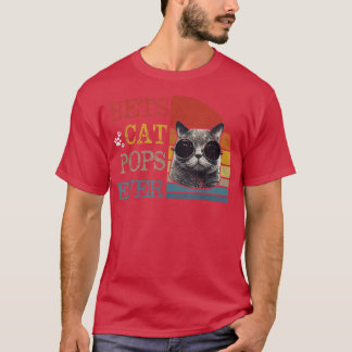 T-shirt Mens Vintage Best Cat Pops Ever s Drôle Cat Pops G