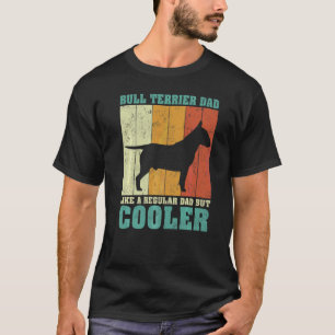 T-shirt Mens Vintage Bull Terrier Papa Comme Un Papa Régul