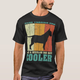 T-shirt Mens Vintage Bull Terrier Papa Comme Un Papa Régul