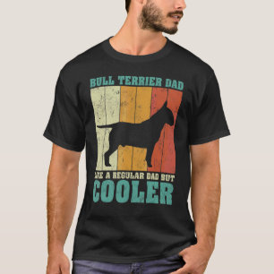T-shirt Mens Vintage Bull Terrier Papa Comme Un Papa Régul