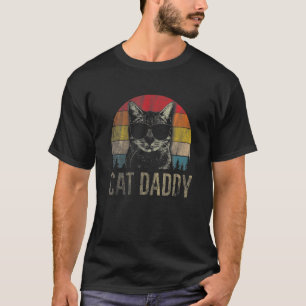 T-shirt Mens Vintage Chat Papa Chat Père Fête S