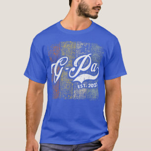 T-shirt Mens Vintage GPa Est 2023 Première Fois Papa 2023