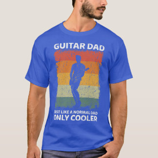 T-shirt Mens Vintage Guitare Papa Comme Un Papa Normal Seu