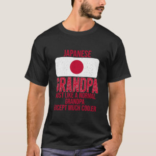 T-shirt Mens Vintage Japanese Grandpa Japan Flag for