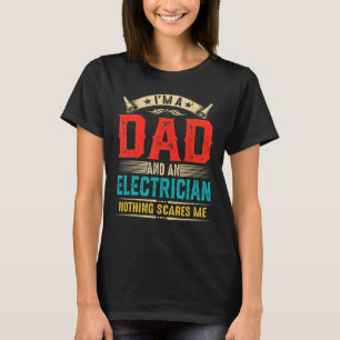T-shirt Mens Vintage Je suis papa et un père électricien