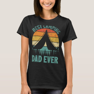 T-shirt Mens Vintage Meilleur Camping Papa Jamais Fête des