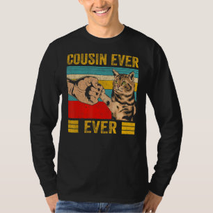 T-shirt Mens Vintage Meilleur Chat Cousin Jamais Bump Fit