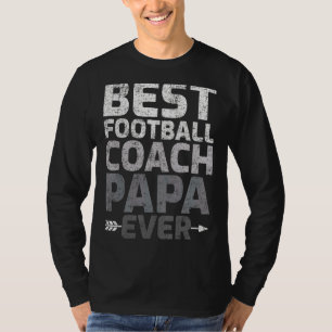 T-shirt Mens Vintage Meilleur Entraîneur De Football Papa 