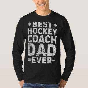 T-shirt Mens Vintage meilleur entraîneur de hockey papa ja