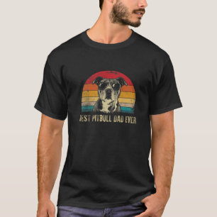 T-shirt Mens Vintage Meilleur Pitbull Papa Jamais Drôle Ch