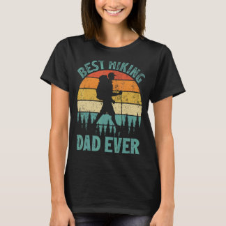 T-shirt Mens Vintage Meilleur Randonnée Papa Jamais Fête d