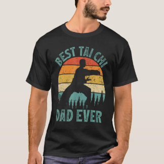 T-shirt Mens Vintage Meilleur Tai Chi Papa Jamais Fête des