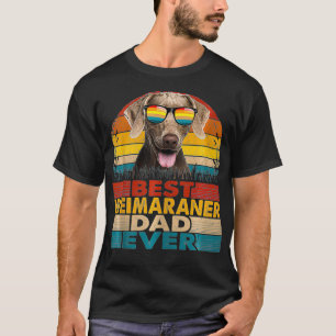 T-shirt Mens Vintage Meilleur Weimaraner Papa Jamais Fête