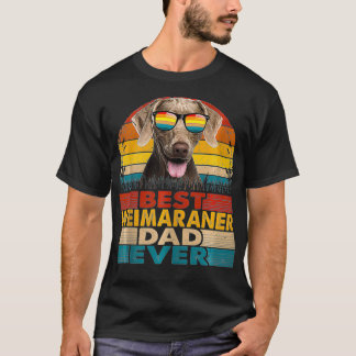 T-shirt Mens Vintage Meilleur Weimaraner Papa Jamais Fête