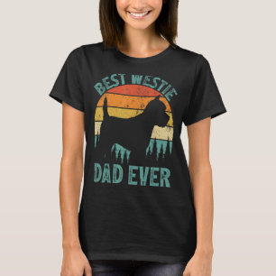 T-shirt Mens Vintage Meilleur Westie Papa Jamais Fête des 