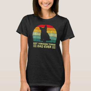 T-shirt Mens Vintage Meilleur Yorkshire Terrier Papa Jamai