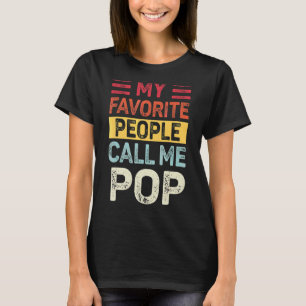 T-shirt Mens Vintage Mes Favoris Les gens m'appellent Pop 
