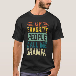 T-shirt Mens Vintage Mes Gens Favoris M'Appelent Grampa Fa