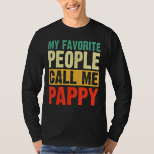 T-shirt Mens Vintage Mes Gens Favoris M'Appelent Pappy Fat