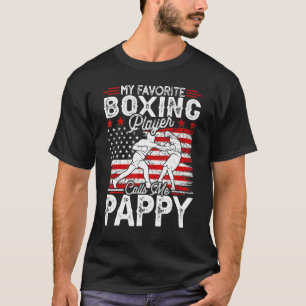 T-shirt Mens Vintage Mon Joueur De Boxe Favorite M'Appelle