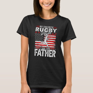 T-shirt Mens Vintage Mon Joueur De Rugby Favori M'Appelle 