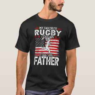 T-shirt Mens Vintage Mon Joueur De Rugby Favori M'Appelle 
