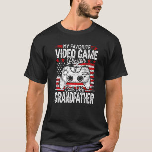 T-shirt Mens Vintage Mon Joueur Vidéo favori Appelle M