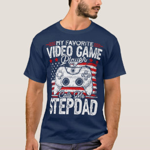 T-shirt Mens Vintage Mon Joueur Vidéo favori Appelle M