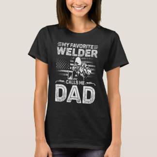 T-shirt Mens Vintage Mon Soudeur Favori M'Appelle Papa Wel