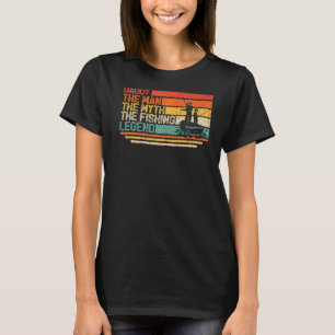 T-shirt Mens Vintage Papa L'Homme Mythe Pêche Légende Papa