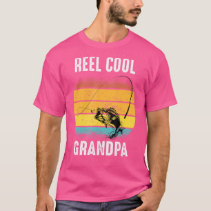 T-shirt Mens Vintage Reel Cool Mens Grand-pa Père de pêche