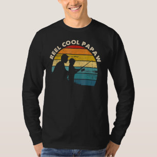 T-shirt Mens Vintage Reel Cool Papaw Fête des pères de pêc