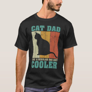 T-shirt Mens Vintage Retro Chat Papa Comme Un Père Régulie