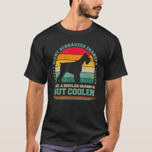 T-shirt Mens Vintage Retro Chien Giant Schnauzer Grand-pa